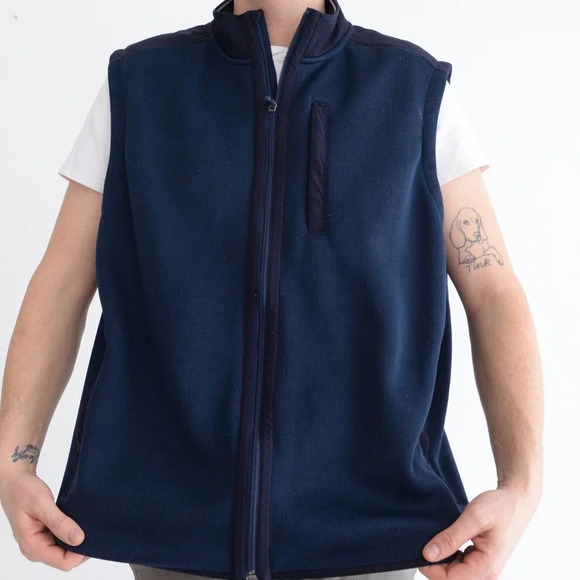 Vineyard Vines Navy Zip Up 100% Cotton Vest  Size XXL - Picture 3 of 11